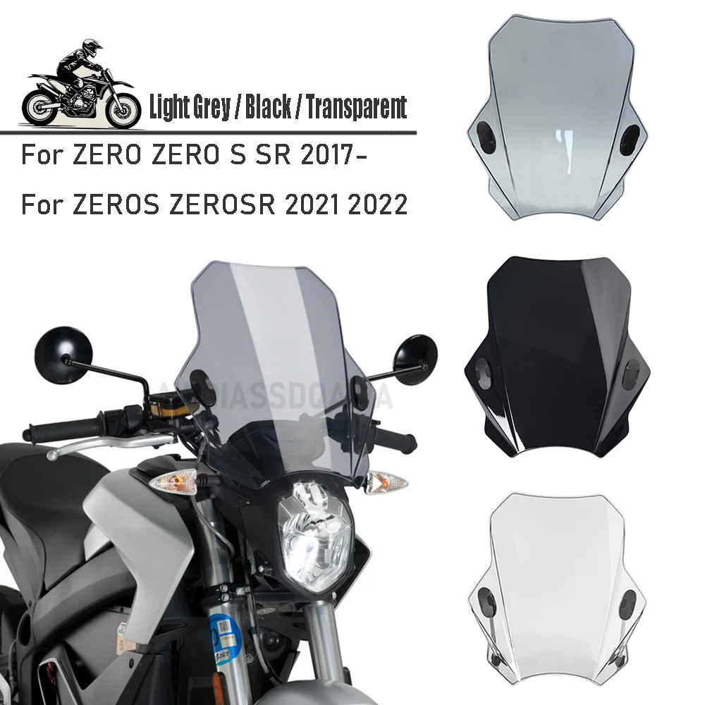 

For ZERO ZERO S SR 2017- ZEROS ZEROSR 2021 2022 MotorcycleWindscreen Windshield Universal