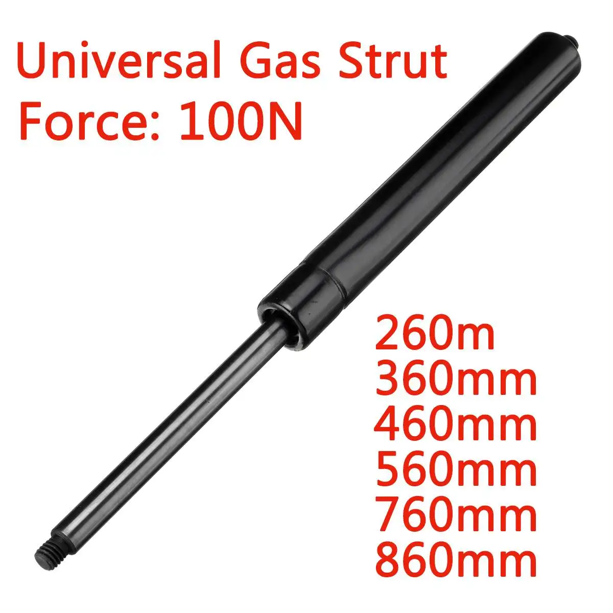 

1pcs 100N 260-860mm Car Gas Strut Bars Gas Spring Hood Support Rod Shock Lift for RV Bed Window Bus Caravans