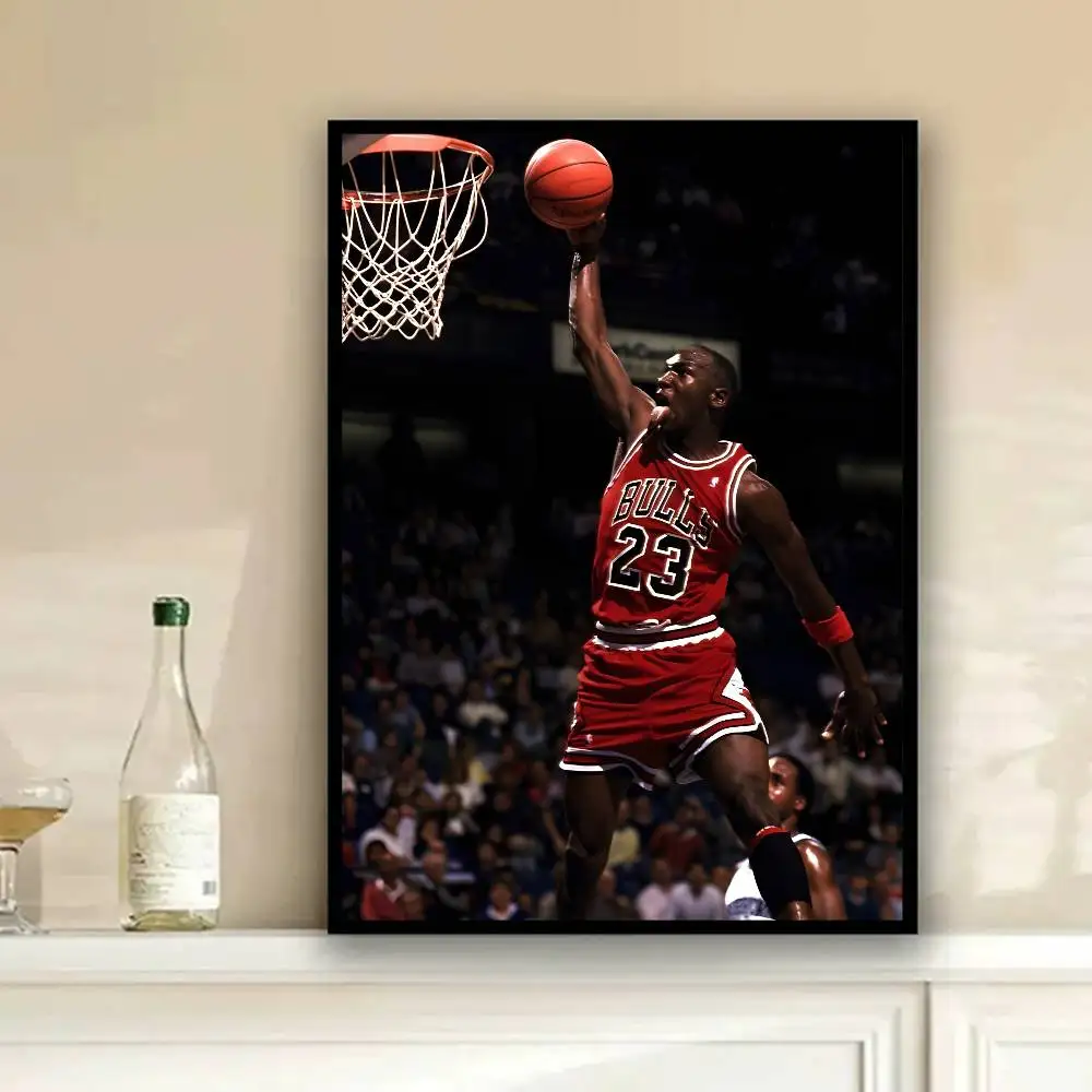 GOAT Basketball M-Michael J-Jordan Poster Art HD Canvas Advanced Aesthetic Printing Paper Wall Art for Living Room Home Decor view 5