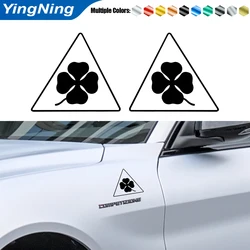 2PCS Car Sticker Body Fender Four Leaf Clover Reflective Decal Vinyl for Alfa Romeo 159 147 156 166 Giulietta Giulia Mito Spider