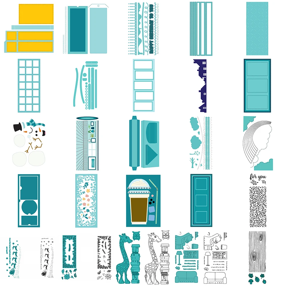 Slimline Banner Rahmen Metall Stanzformen Stirbt Rand gestanzte klare Stempel für DIY herausziehbare Papierkarten Handwerk Herstellung Vorlage
