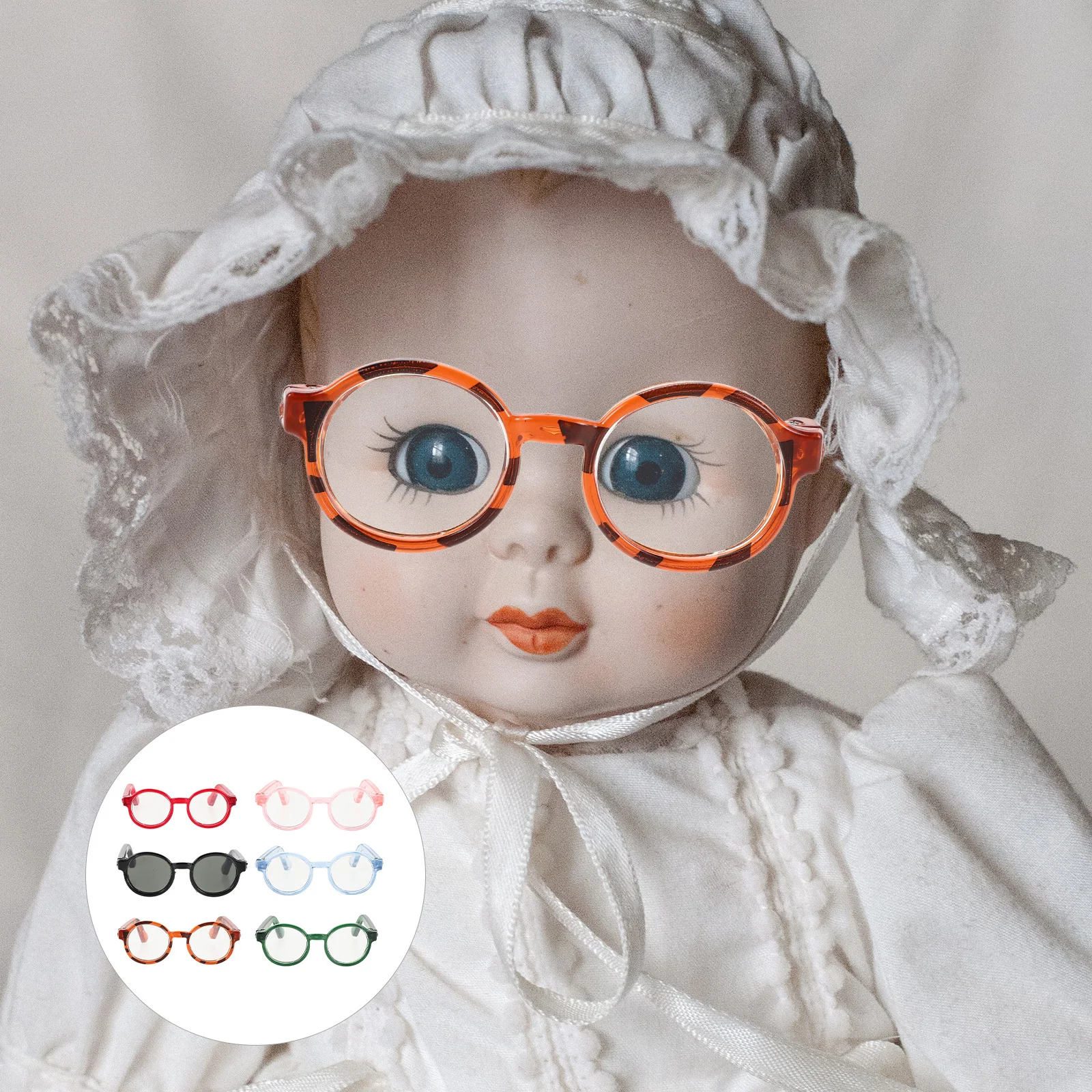 

6pcs Mini Glasses Cute Plastic Sunglasses For Dress Up Costume Accessories Pet Photography Props Decorative Eyewear Party