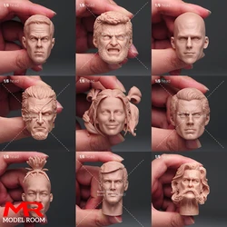 Unpainted 1/6 Male Female Head Sculpt Henry Cavill Mark Wahlberg Hugh Jackman Head Model Fit 12'' Soldier Action Figure Body