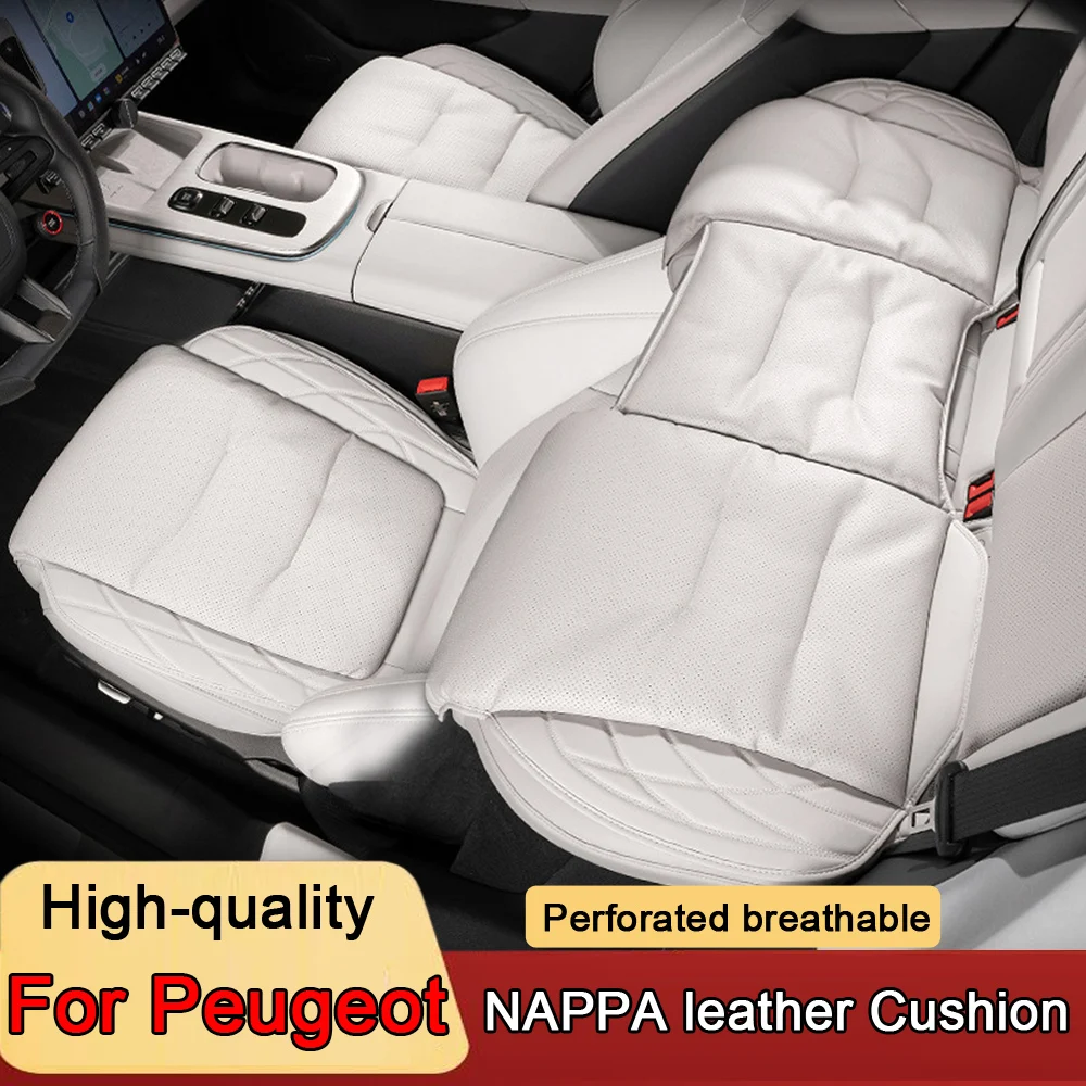 

Car Seat Cover NAPPA Leather Auto Seat Cushion protection Pad For Peugeot 107 206 207 307 407 408 308 3008 4008 5008 Accessories