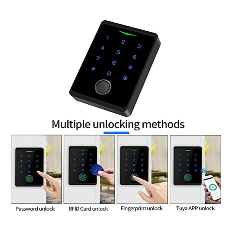 لوحة مفاتيح جديدة للتحكم في الوصول واي فاي، وحدة تحكم ببصمة الإصبع، بطاقة 125 كيلو هرتز، فتاحة قفل الباب، لوحة مفاتيح باب التطبيق، قفل باب التحكم عن بعد