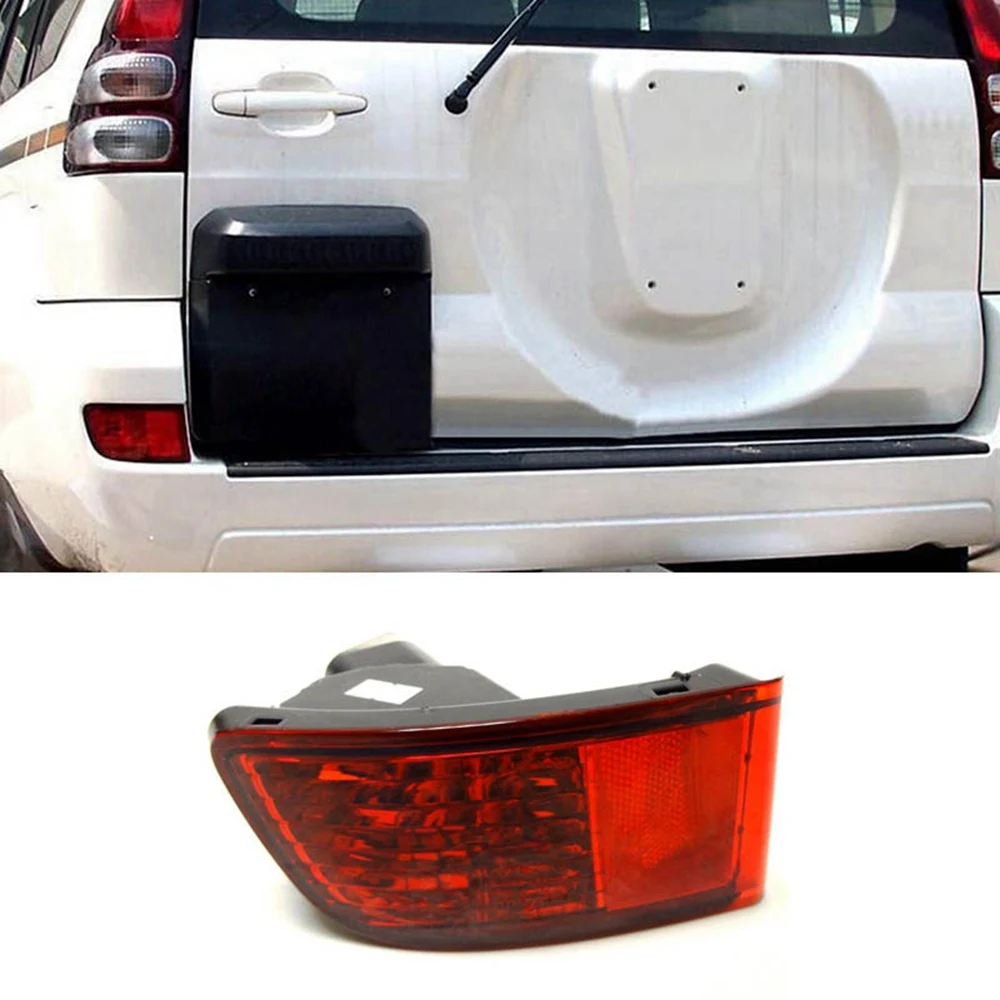 المصد الخلفي عاكسات أضواء لا لمبة الضوء الخلفي الذيل ضوء قذيفة لتويوتا لاند كروزر برادو 120 الذيل مصباح 2002-2009