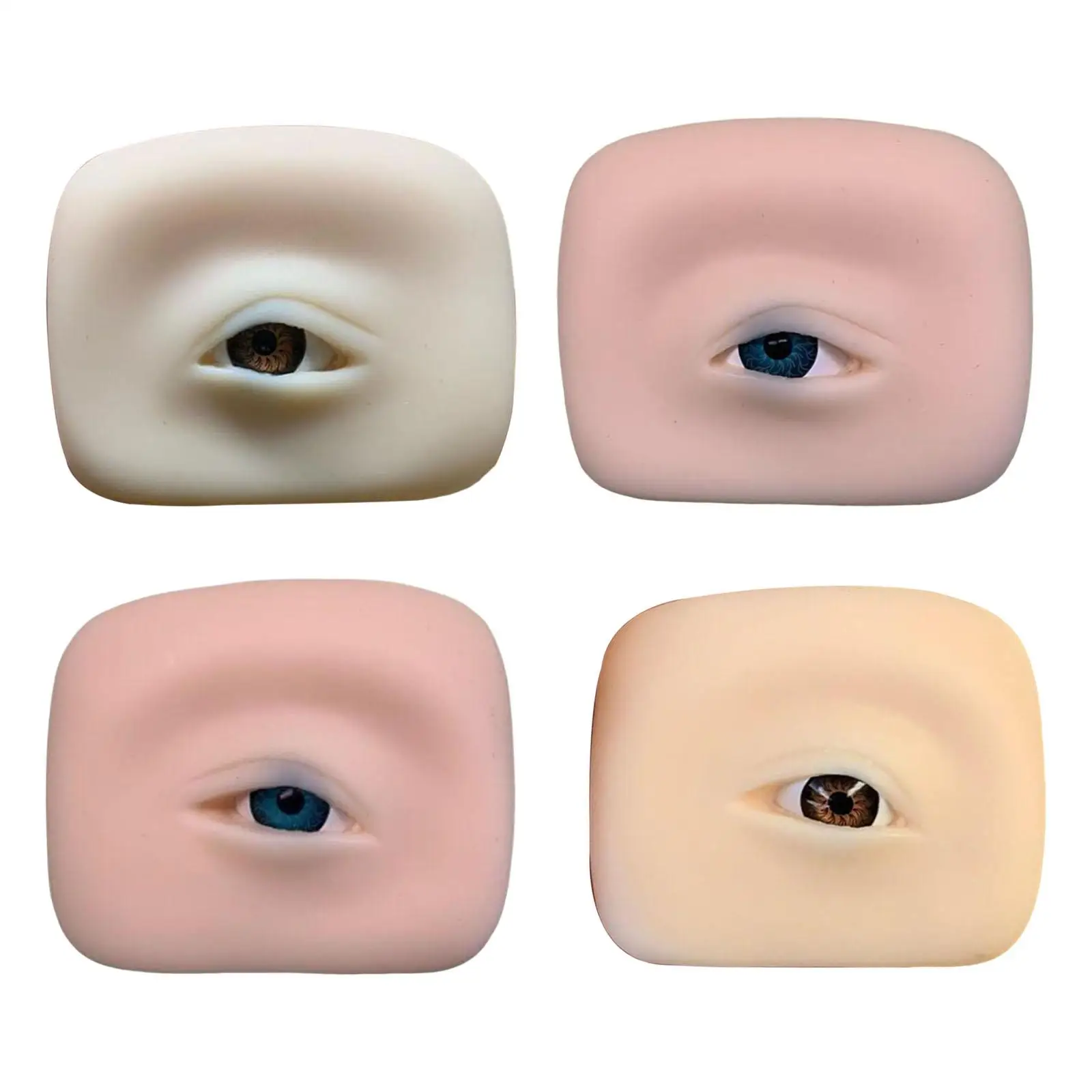دعامة تعليمية لتدريبات مكياج العيون من السيليكون خفيفة الوزن لتدريب مكياج العيون