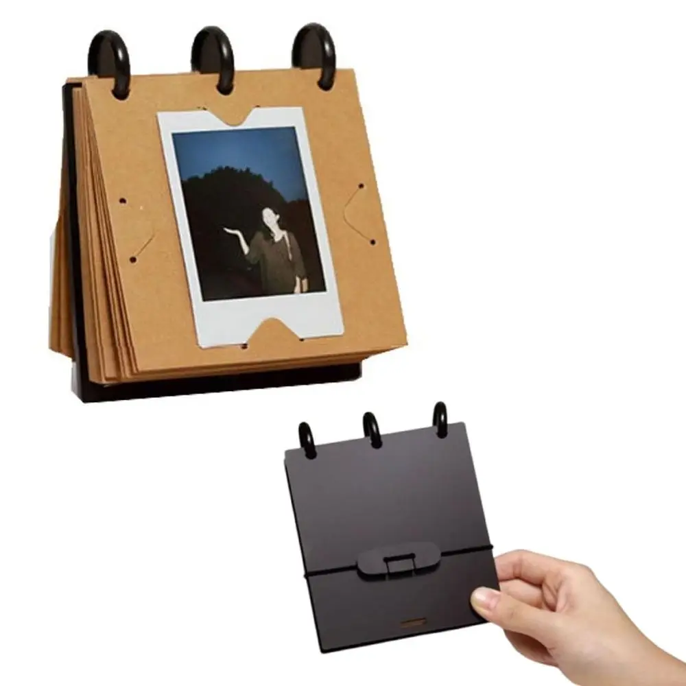 

Horizontal/Vertical Display Flip Photo Album Self Standing Holds 20-40 Photos Desktop Photo Frame with Cover