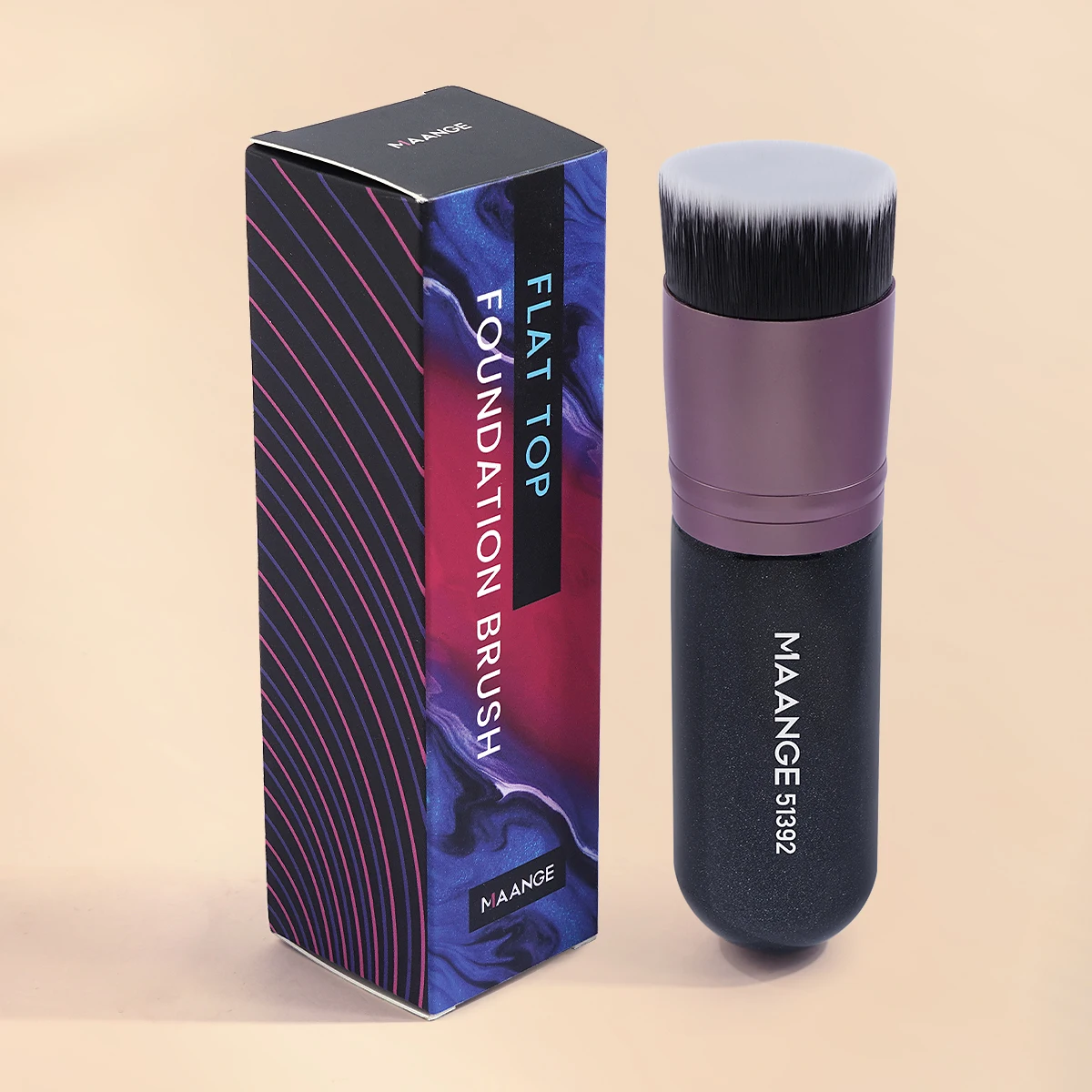 MAANGE-Pinceau de maquillage pour fond de teint, poudre, correcteur, blush, plat, rond, moelleux pour crème liquide, outil de beauté cosmétique, 1 pièce