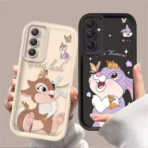 Disney Samp Rabbit Case for Samsung Galaxy A35 A55 A15 A25 A16 A06 A05 A05S A24 A13 A23 A12 A22 A32 A52 A71 A51 4G Silicone Etui