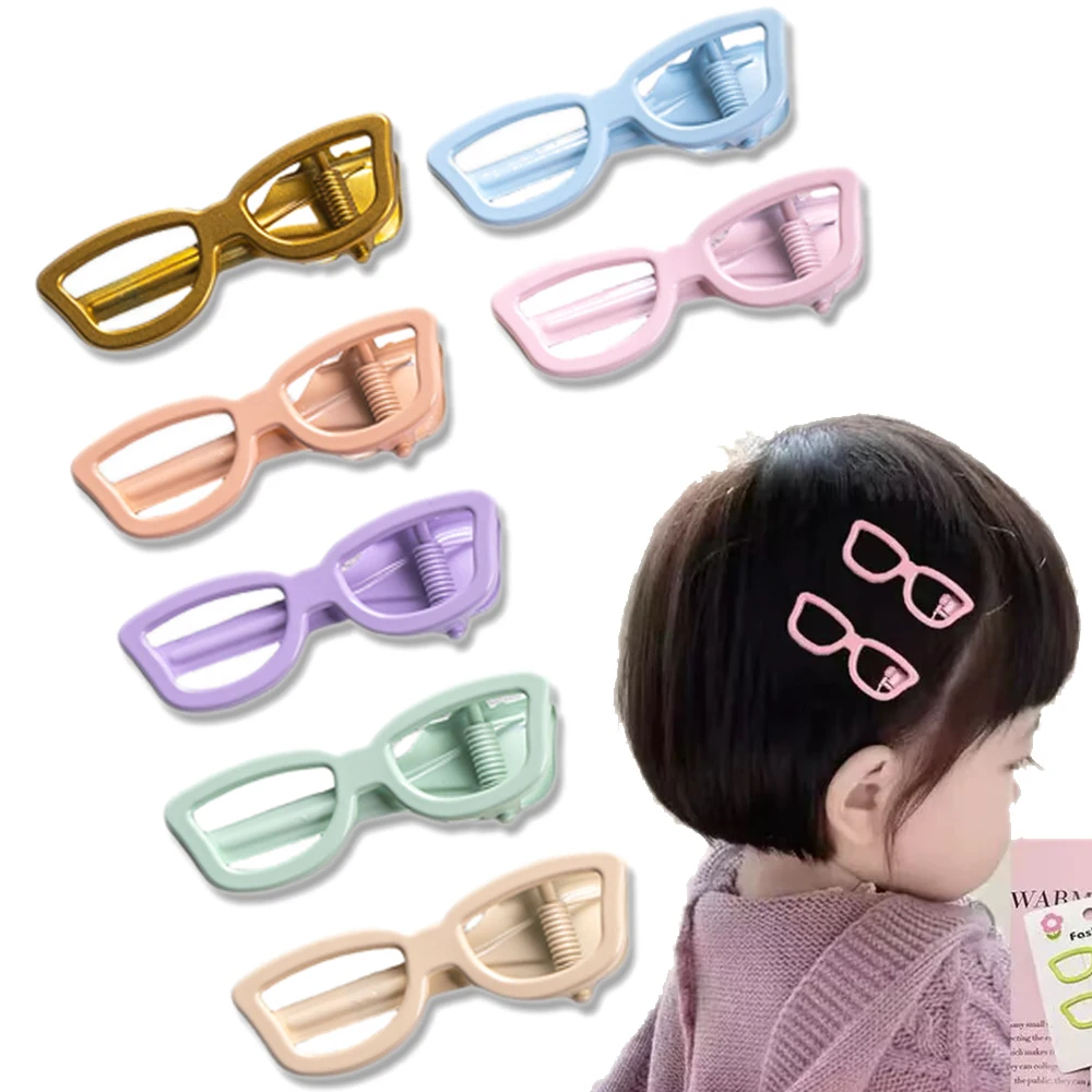 

10 Pieces Interesting Hair Clip Sunglasses Design Hairpin Metal Duckbill Clip Suitable for Women Children's Hair Accessories