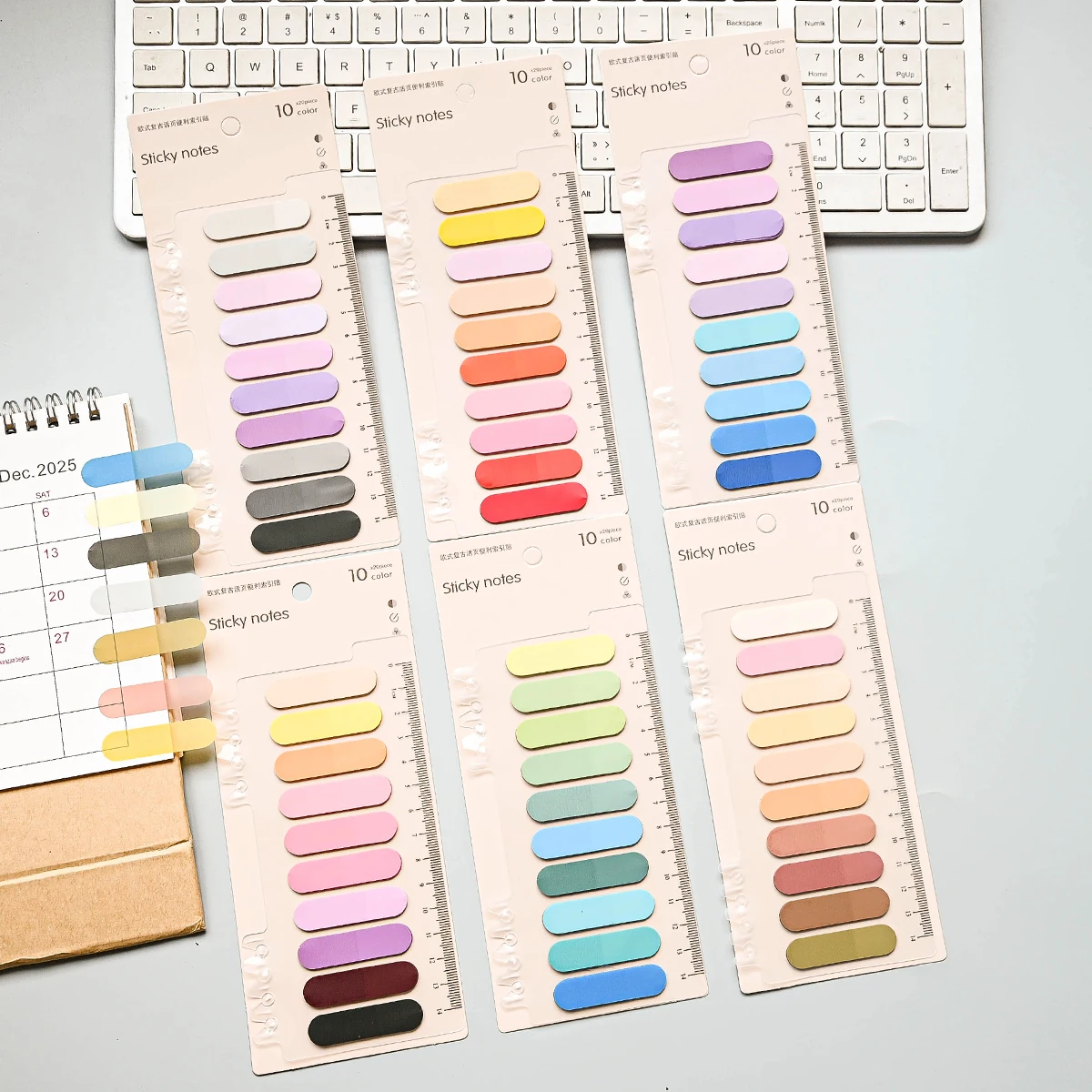 200 Sheets Transparent Sticky Notes Self-Adhesive Bookmark Memo Pad Index Stationery Notepad for Annotation