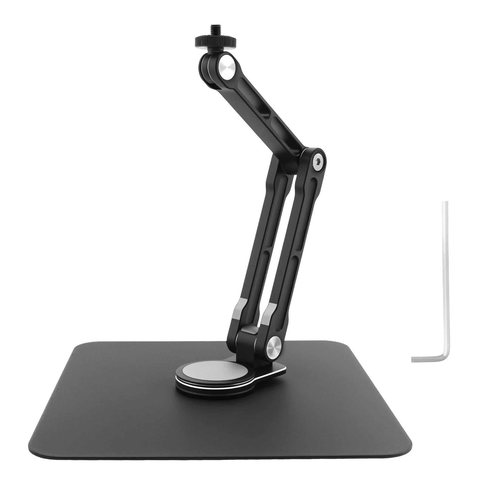 360 °   Rotatable Adjustable Desktop Microphone Stand, 4.4 lb Max Load for Recording, Podcasting, Streaming