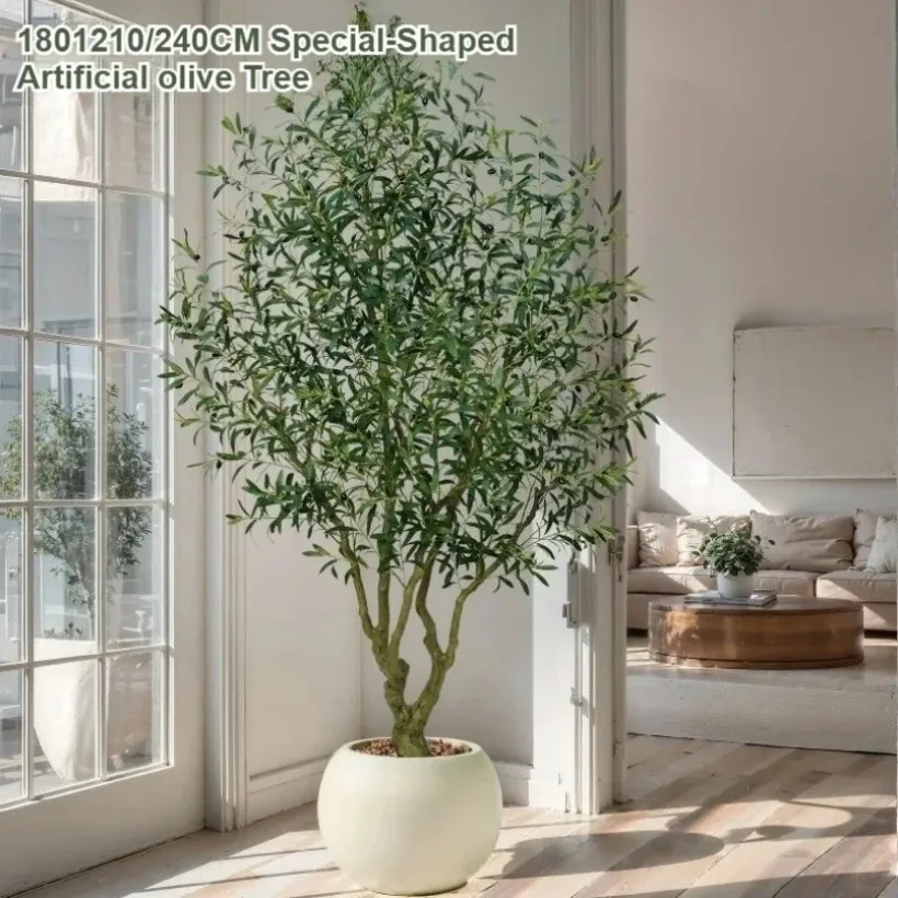 

Large Artificial Olive Tree Nordic Style PE Material Luxury Simulation Plant Olive Tree 180-240cm Home Bonsai-garden Decorations