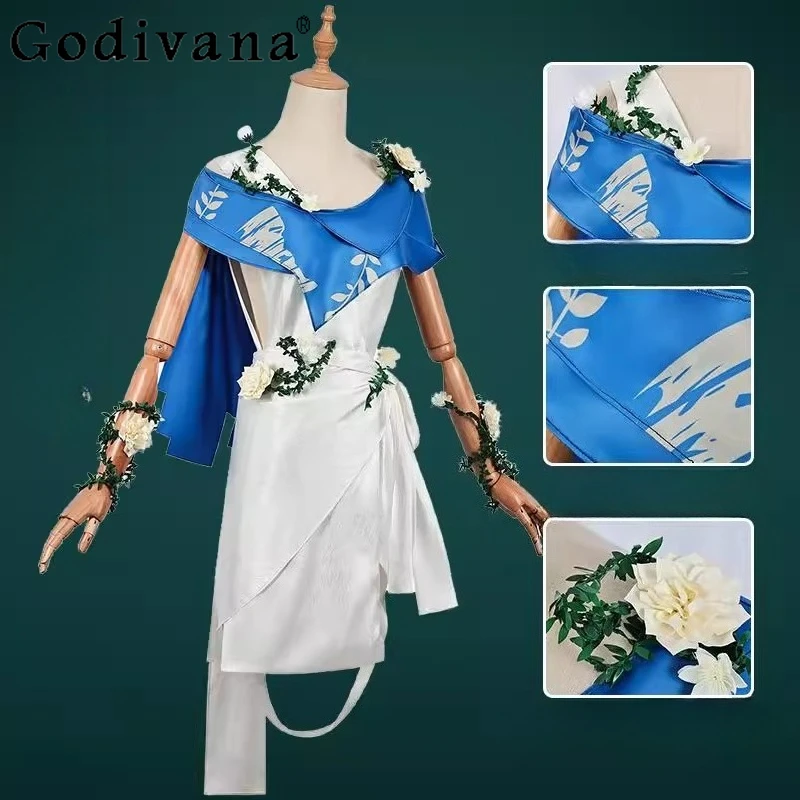 Anime Białe Ubrania z Kwiatami dla Mężczyzn Gra Identity V Cosplay Moda Zestaw do Odgrywania Ról Dorosły Love Live Comic Con Strój