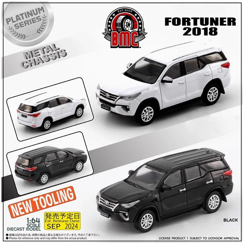 

BM 1:64 масштаб TYT Fortuner SUV сплав имитация модели автомобиля статическая коллекция украшенные праздничные подарки игрушки сувенирный подарок