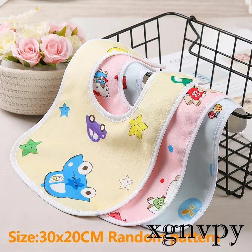 3PCS Baby Bibs Cotton Waterproof Bib Children Feeding Clothes Protection Kids Toddler Scarf for Newborns Boys Girls Accessories