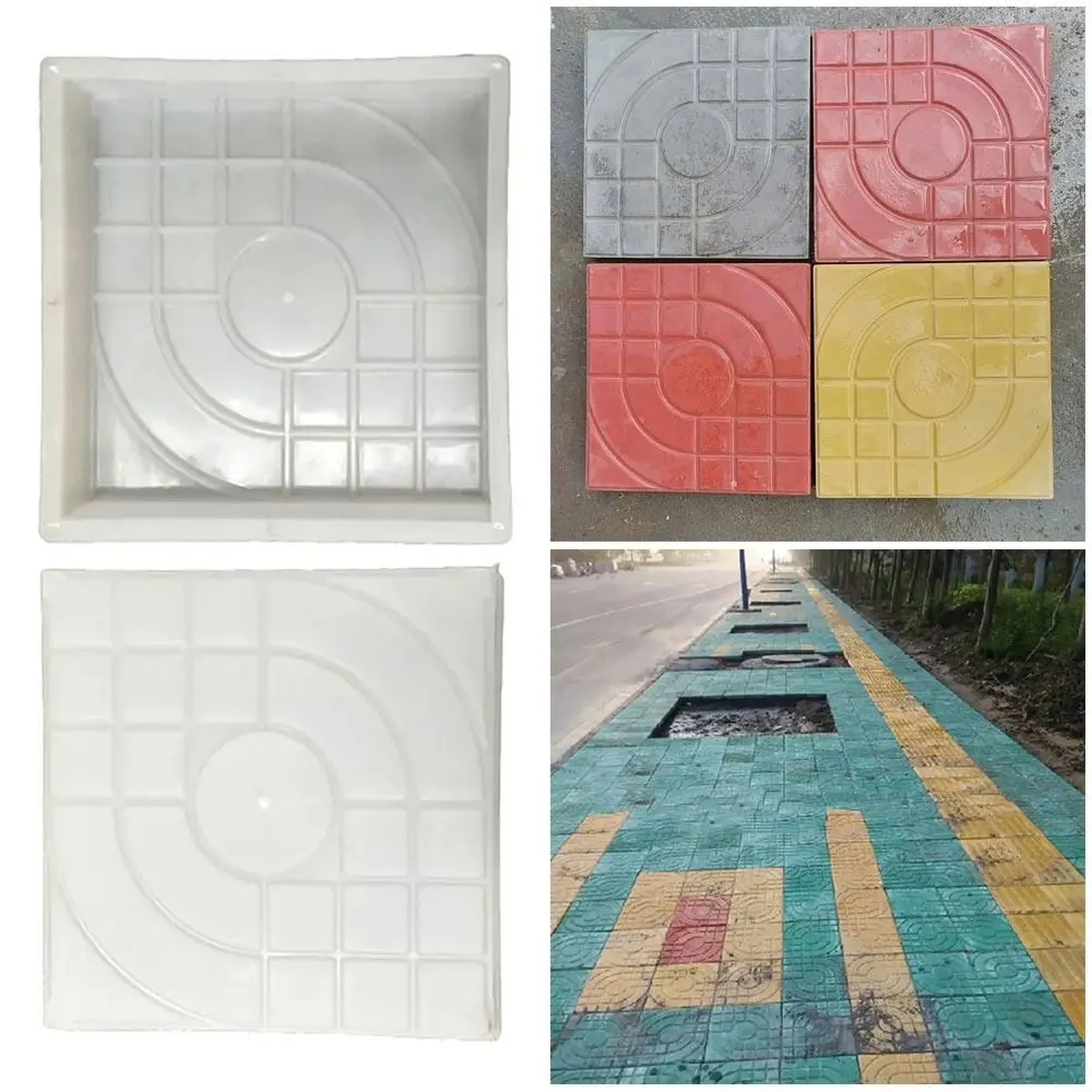 1Pcs Square Shaped Paving Brick Mould Reusable Plastic Concrete Path Maker Mold DIY Stepping Stone Paver