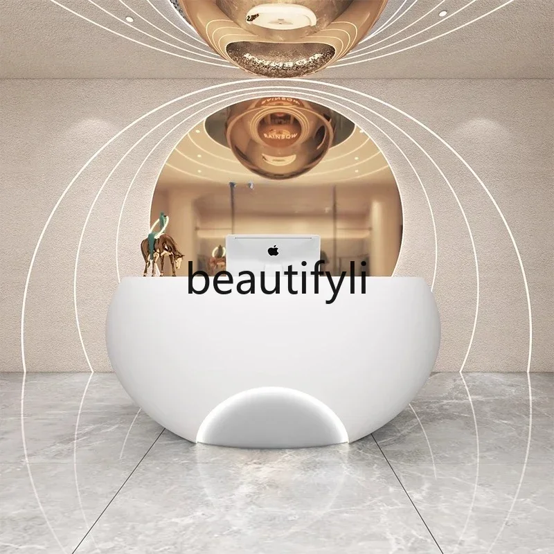 

X zzqFiberglazz Clothing Store Cashier Beauty Salon Bar Hotel Company Reception Desk Lacquer