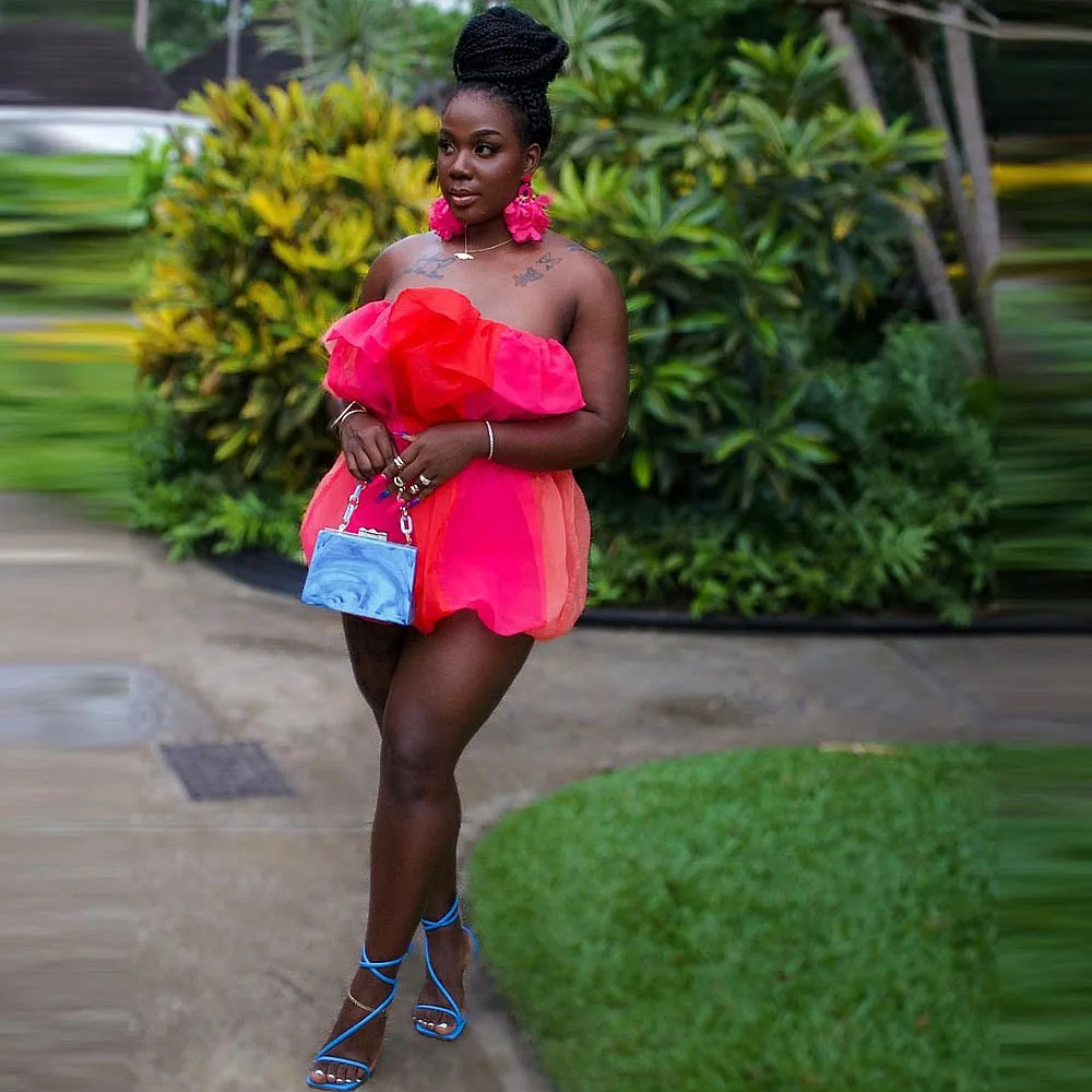 Kontrastowe Mini Sukienki Świąteczne Bez Ramiączek Aso Ebi Sukienki Urodzinowe dla Dziewczynek Letnie Sukienki Wakacyjne