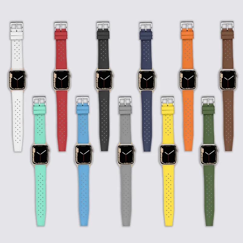 Premium Fluororubber Watch strap for Apple Watch - High Quality FKM Rubber Tropic Watch band