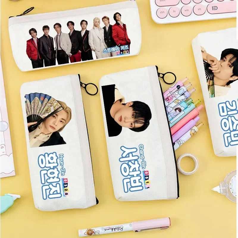 21*9CM Felix Bang Chan Hwang Hyun Jin Chang-Bin Korean Idol Boy Group Small Fresh Large Capacity Pencil Case School Supplies