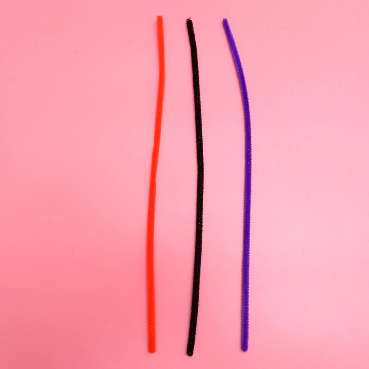 300 pièces bâtons torsadés tiges de flocage colorées pour bricolage Art fait à la main éducation précoce Orange noir violet clair tiges