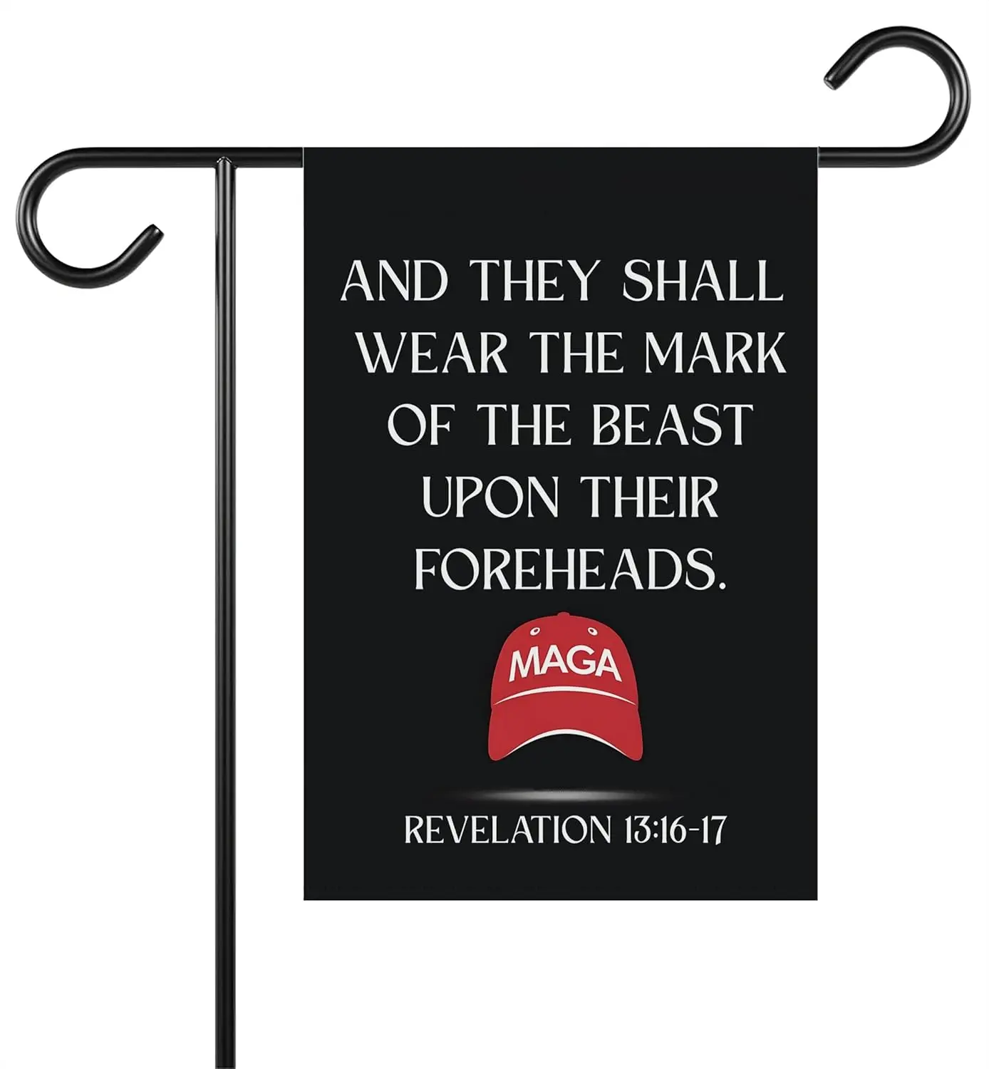And They Shall Wear The Mark Of The Beast Upon Their Foreheads Garden Flag - Funny Anti Donald Tru Yard Flag - Good Ideas Ou EEZ