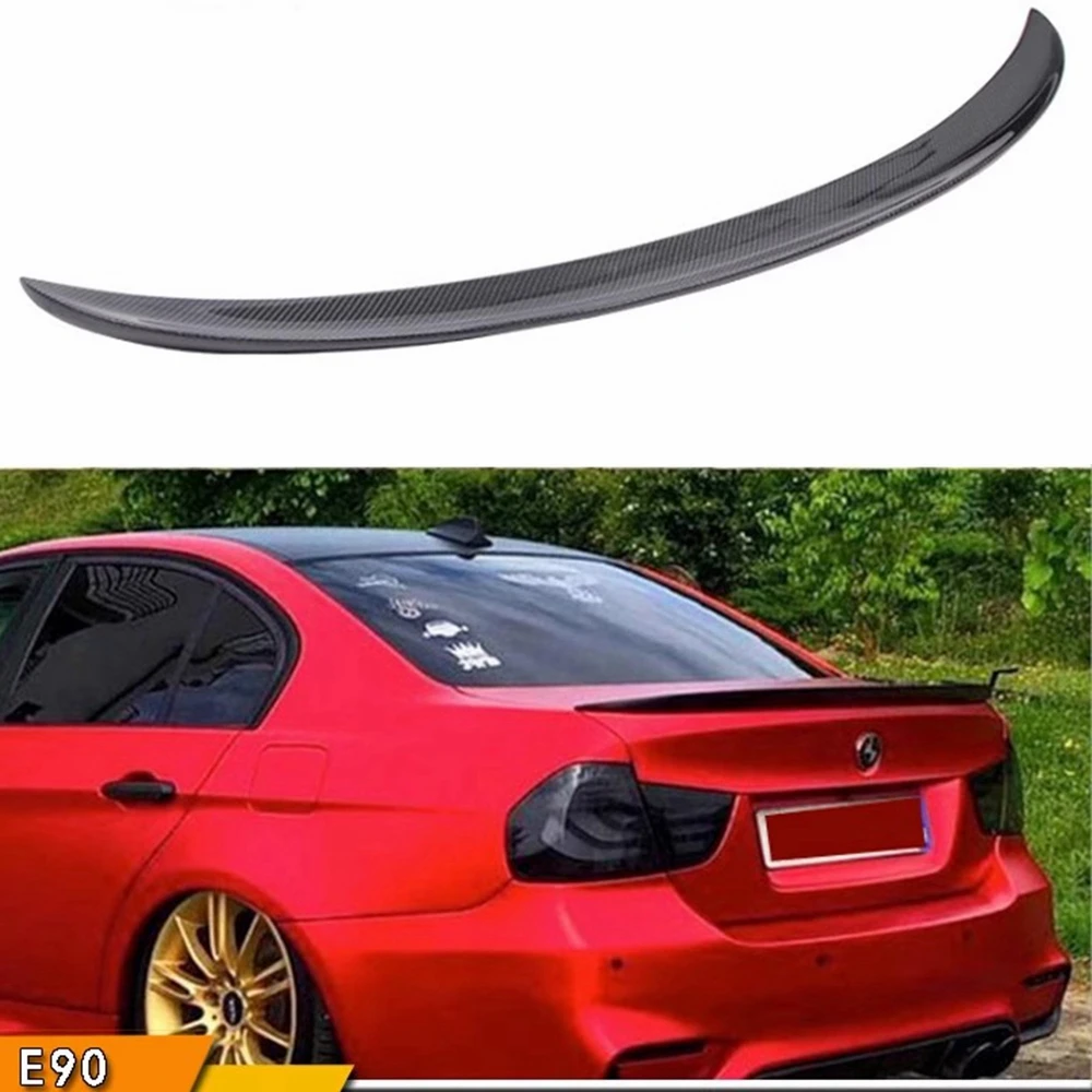 for BMW E90  P Rear Spoiler Carbon Fiber Add-on type Trunk Wings Duck for 318i 320i 325i 330i 2005-2011 E90 sedan