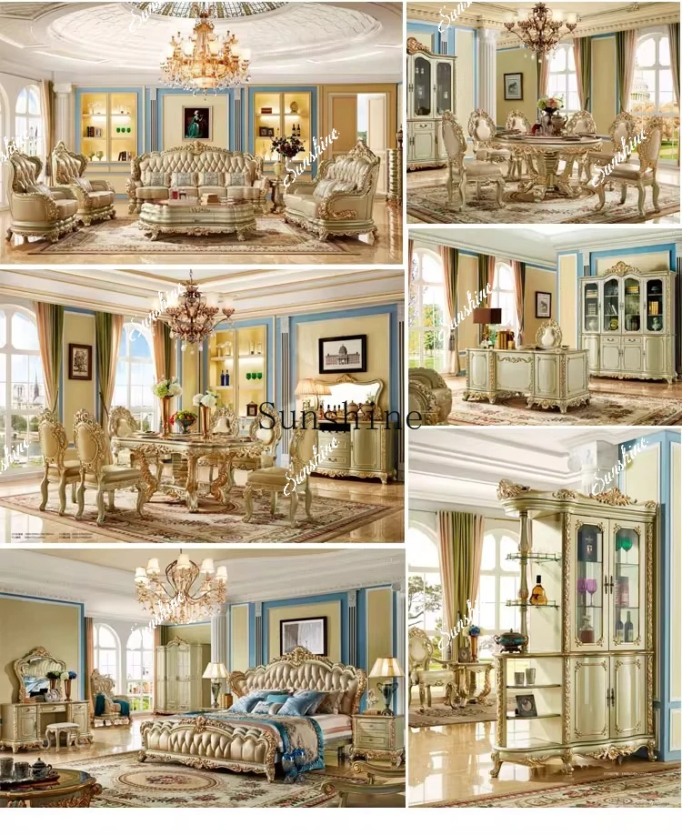 

American simple solid wood desk large apartment villa furniture TF