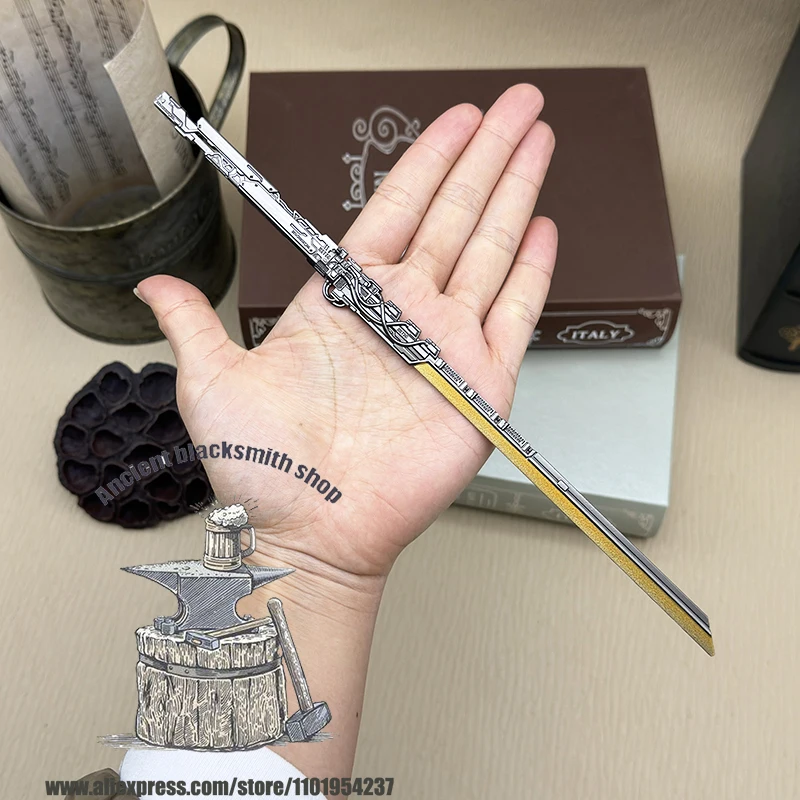 26cm Izanami Sword GR-74 Jack Ghostrunner Game Peripherals 1:6 Full Metal Blade Weapon Model Home Ornament Crafts Collection Toy