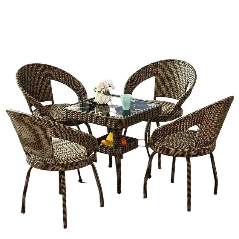 

Balcony small table and chair combination, rattan chair three-piece set, household