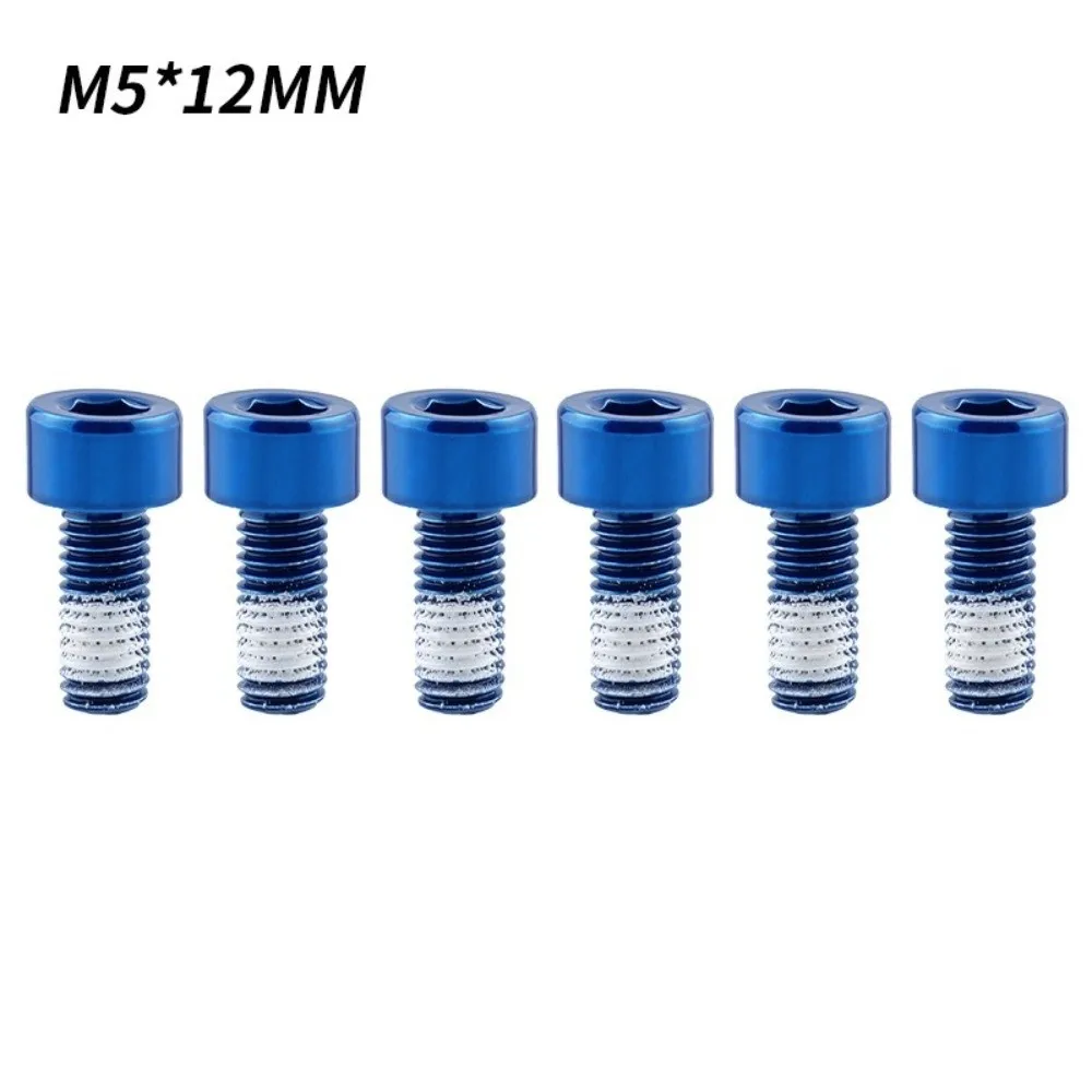M5×12mm Water Bottle Cage Bolts Hex Socket Fixing Screw Bike Bottle Cage Screws Ultra-Light Bike Holder Bolts MTB