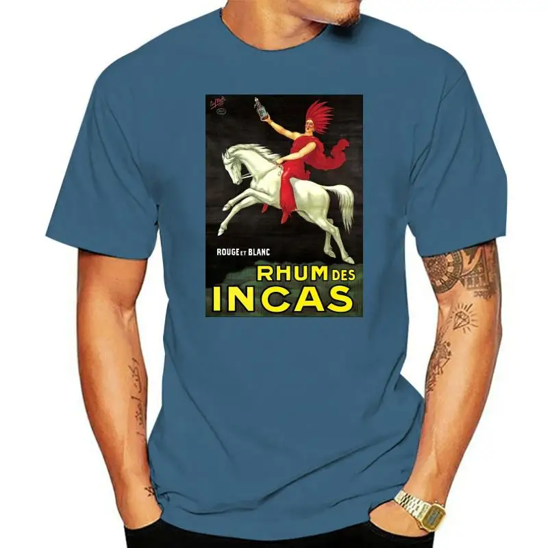 T-shirt Rhum Incas affiches anciennes Vintage white horse