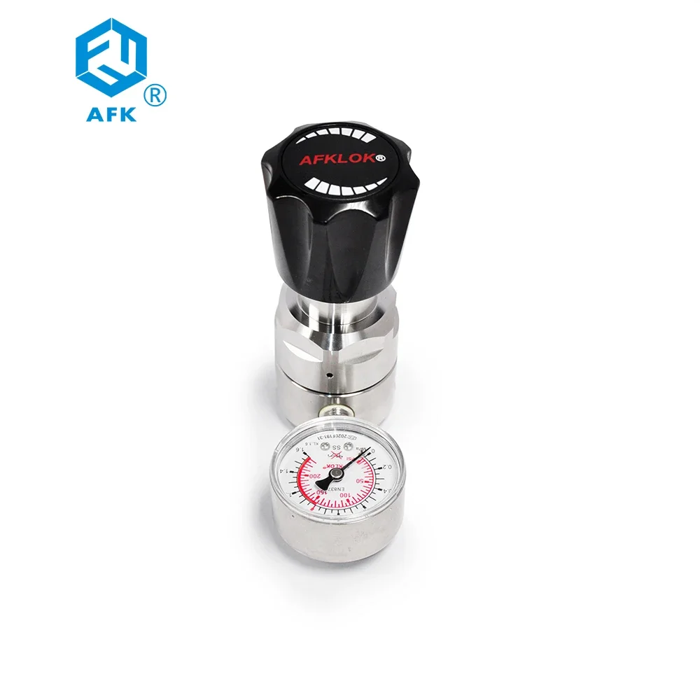SS316L Helium Oxygen Stainless Steel Point of Use Line Regulator 30psi 60psi 100psi 160psi 200psi 250psi 300psi