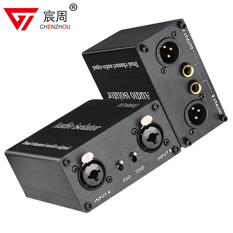 

2-Channel XLR Audio Isolator Noise Reduction Filter Eliminates Current Noise 6.5 XLR Mixer Audio Isolators Dual-Channel 6.5 XLR