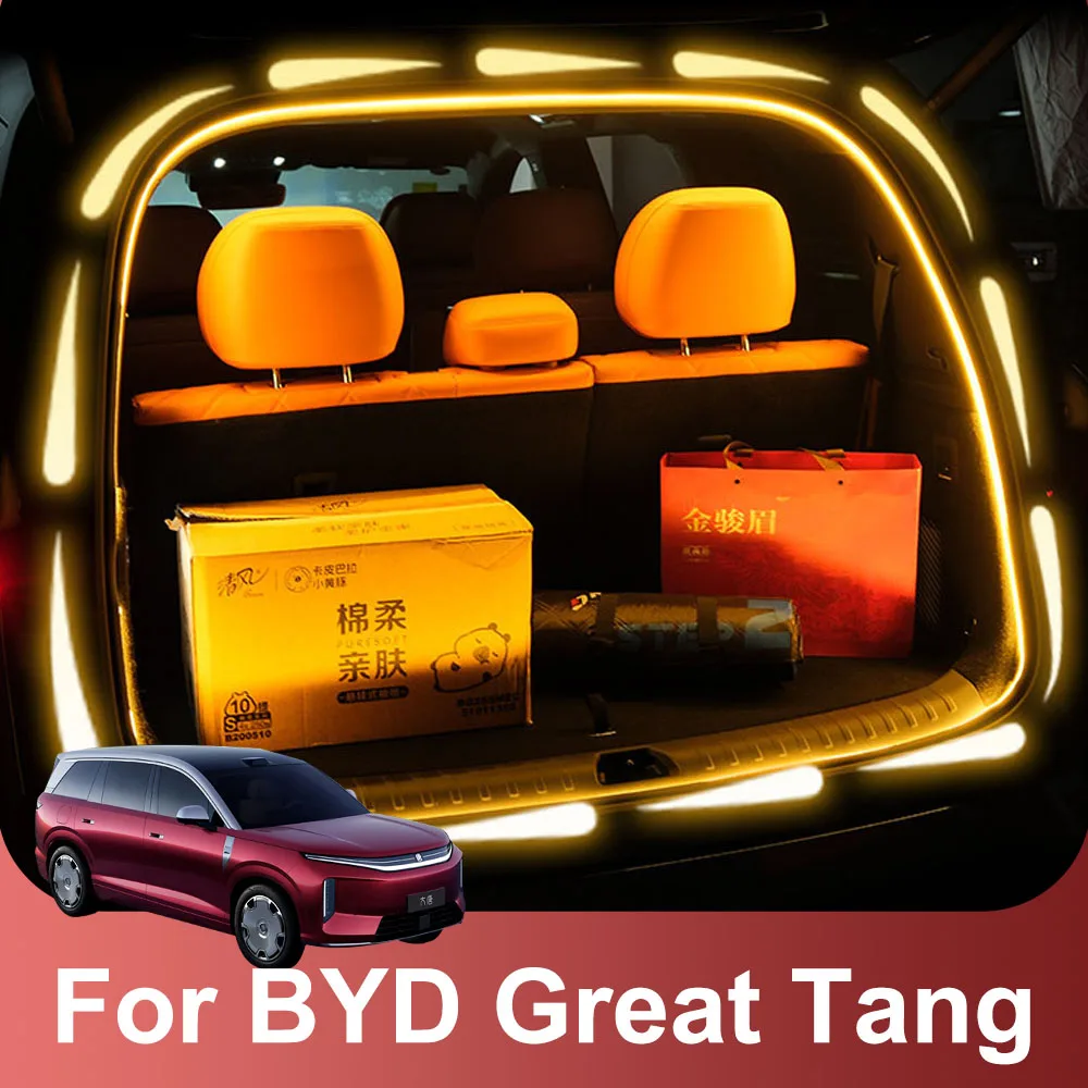 Fit For BYD Great Tang 2026 2027 LED Ambient Light In The Trunk Interior Supplies Hidden Camping Light Lossless Installation