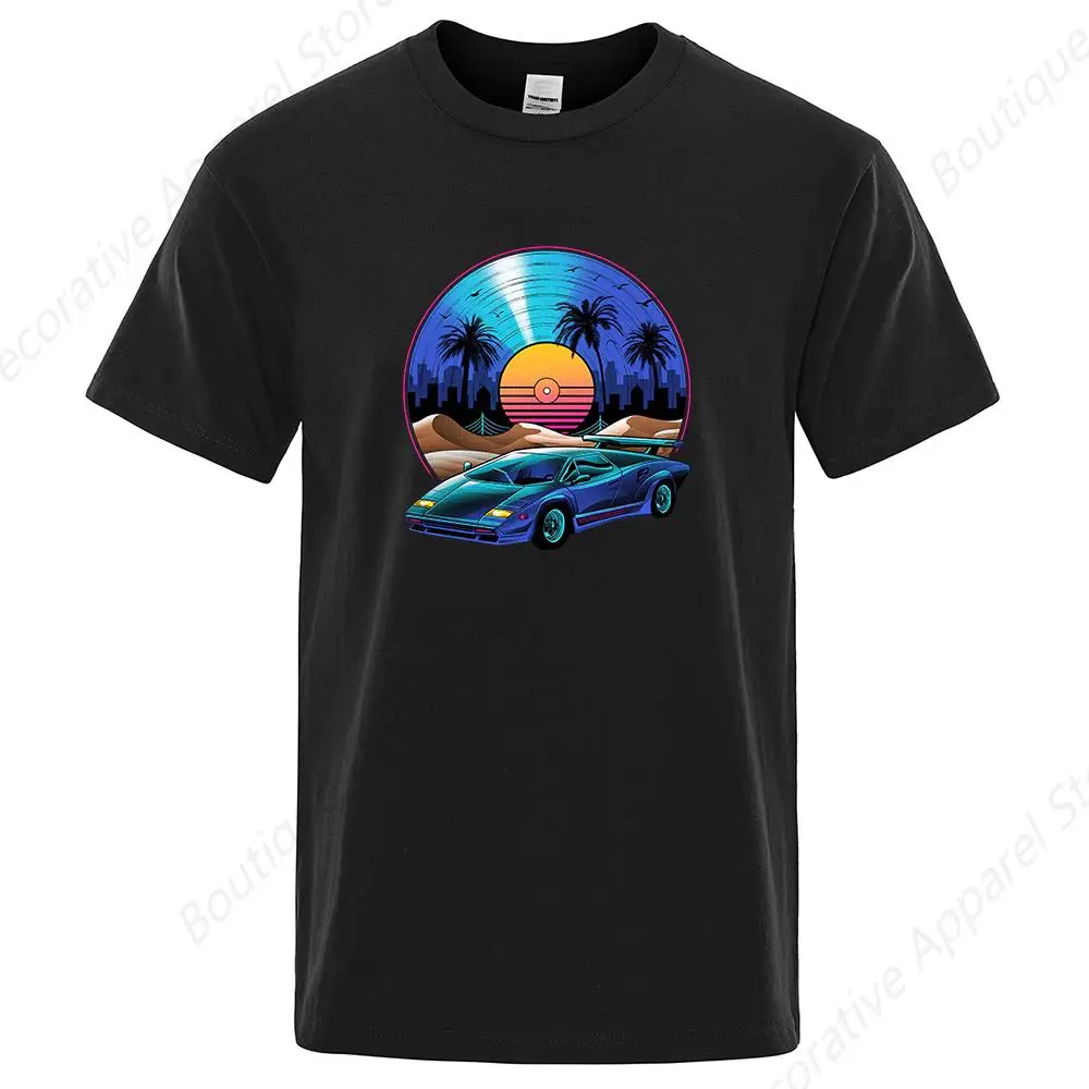 

Retro T-shirt for Men Hip Hop Streetwear Short Sleeve T Shirts Male Summer Cotton O-Neck Top Tees Mens Clothes Basic T-shirts