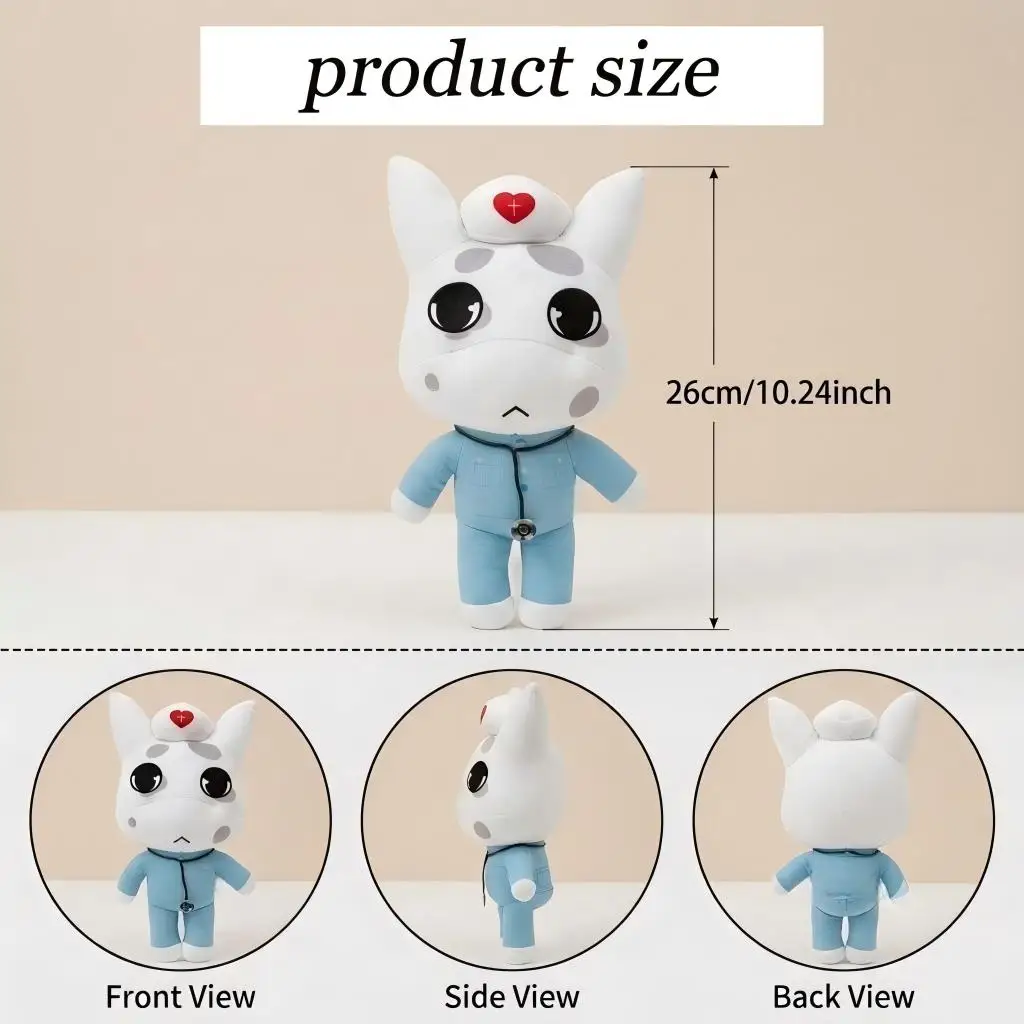 Horror Animal Hospital Blue Dog Plush Toy Soft Stuffed Doll Cartoon Figure Collectible For Adults Fans Home Decor Cuddly Gift view 5