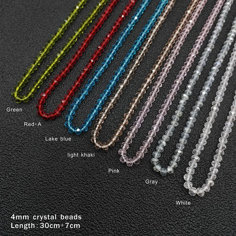 Fashion Women Necklace High Quality Crystal Beads Strand Shinny Choker Necklace Women Lots Colors Necklace Jewelry Wholesale