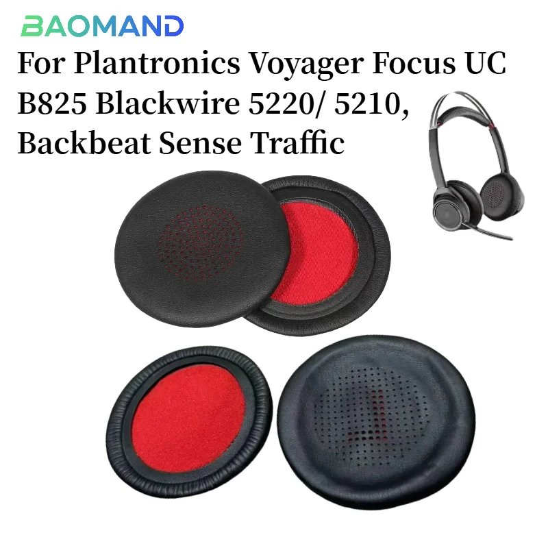 

Replacement Protein Leather Cushion for Plantronics Voyager Focus UC B825 Blackwire 5220/ 5210, Backbeat Sense Traffic Headset