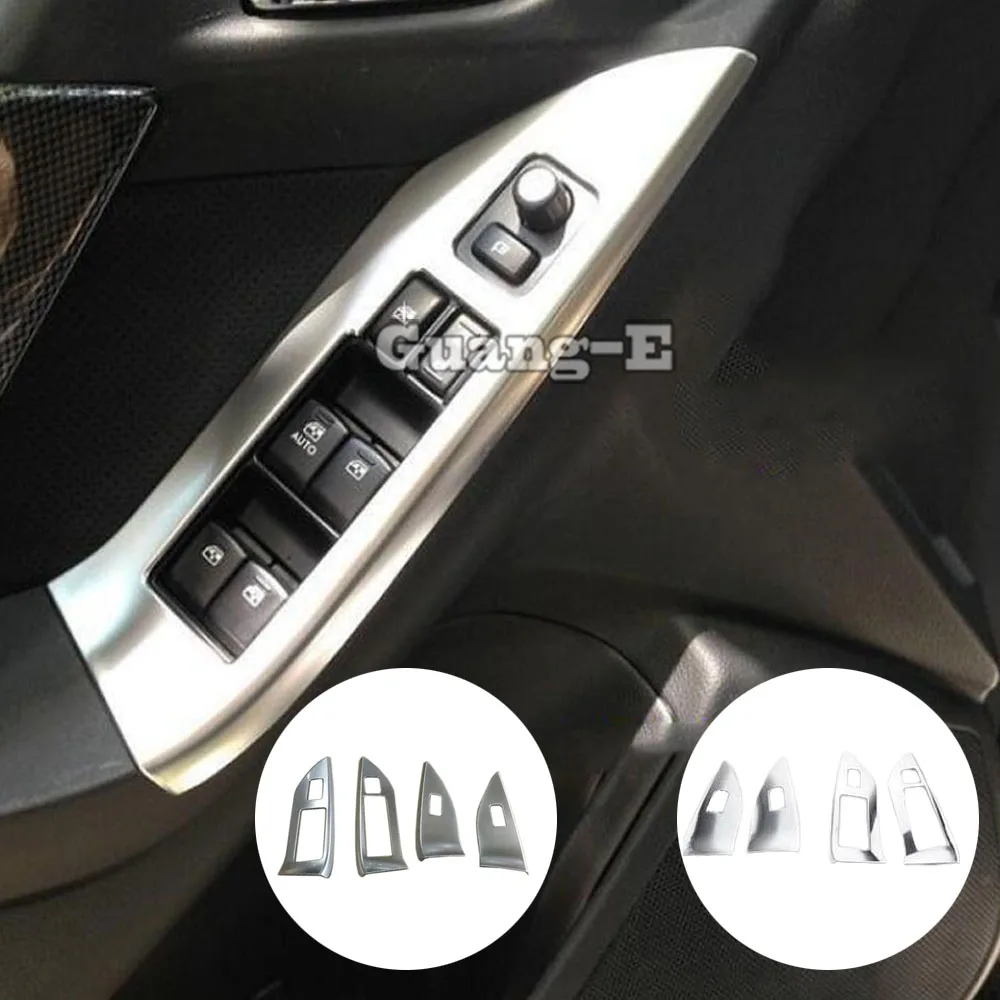 Car Door Window Glass Inner Panel For Subaru Forester 2013 2014 2015 2016 2017 2018 Armrest Lift Switch Button Trim Frame