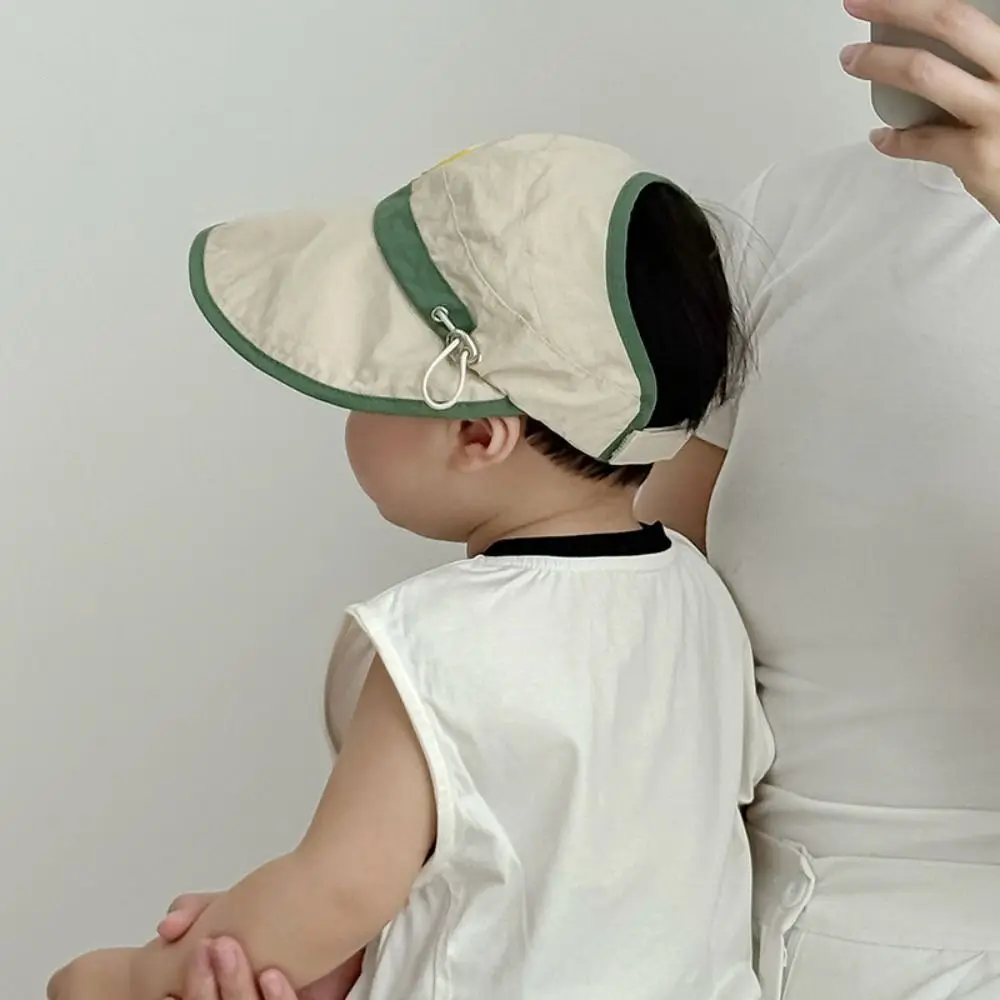

Korean Style Candy Color Bucket Hat Quick-dry Shading Hat Summer Kid Sunhat Solid Color Anti-UV Sun Hat Children's Empty Top Cap