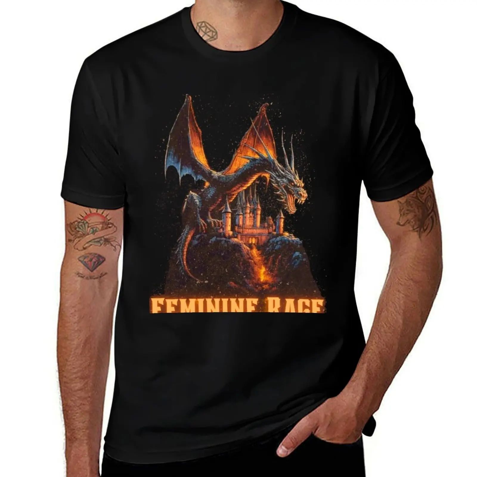 FEMININE RAGE T-Shirt Basic Casual Short Sleeve Cotton Shirt T-Shirt