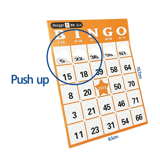 Push up Bingo Cards Set 540 Cards Max AliExpress