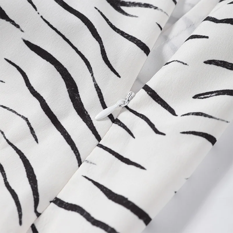 Damen-Herbstrock mit Zebra-Print, modisch, hohe Taille, schmal geschnitten, vielseitig kombinierbar, langer Rock, Damenmode 2026, schicker Winter-Look, Streetwear für Damen – Detail 5