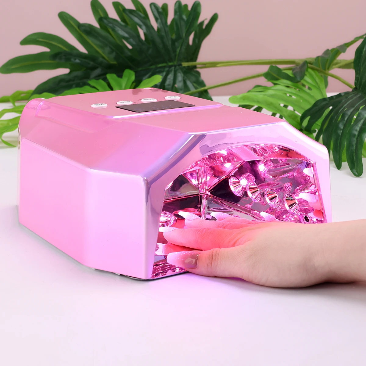 

96W Portable Rechargeable Wireless Uv Led Nail Gel Curing Lamp Professional Acrylic Gel Drying Manicure Tool Dryer Light