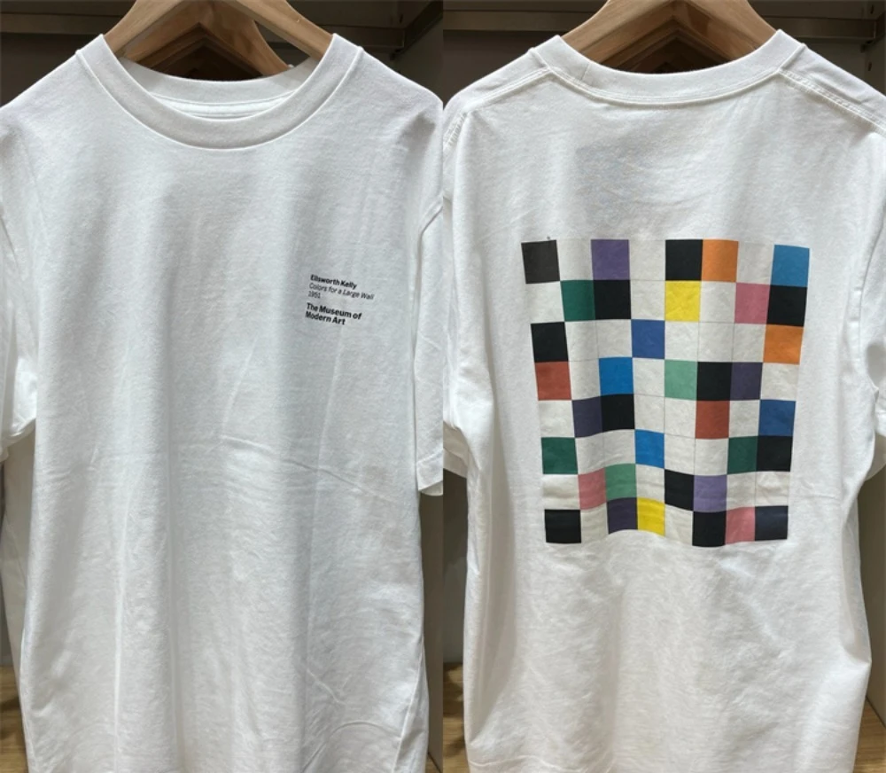 Мужская и женская одежда Uniq Same, футболка с короткими рукавами и принтом для пары Tate HOPE из чистого хлопка, повседневная мода для отпуска