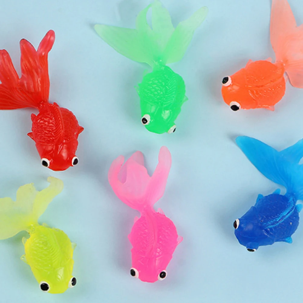 

20pcs Artificial Goldfish 6 5cm TPR Simulation Tropical Fish Decoration Aquarium Tank Pet Supplies Realistic Fake Fish Present