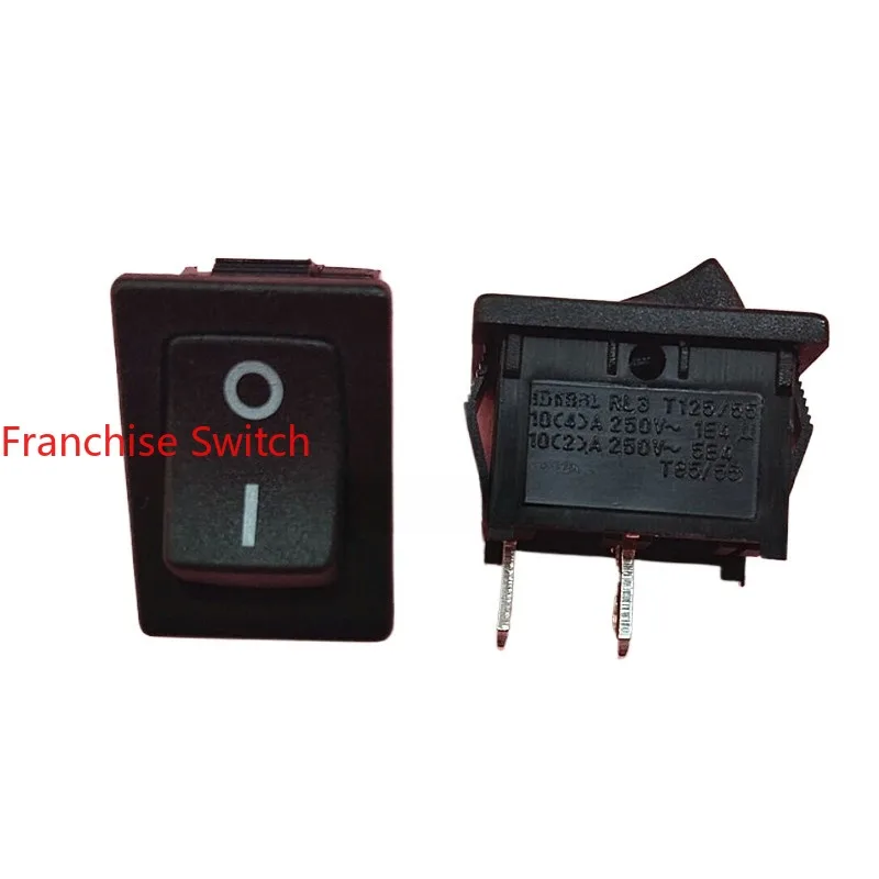 10PCS Ship type switch RL3-111-G-2-BK/BK-P5 two-foot two-gear rocker  16A